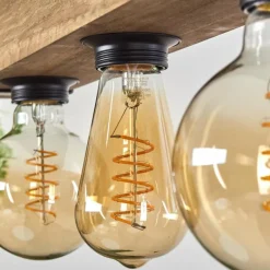 Lampes Industrielles-hofstein Suspension Montgomery Écru, Noir, 3 lumières