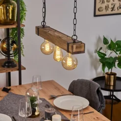 Lampes Industrielles-hofstein Suspension Montgomery Écru, Noir, 3 lumières