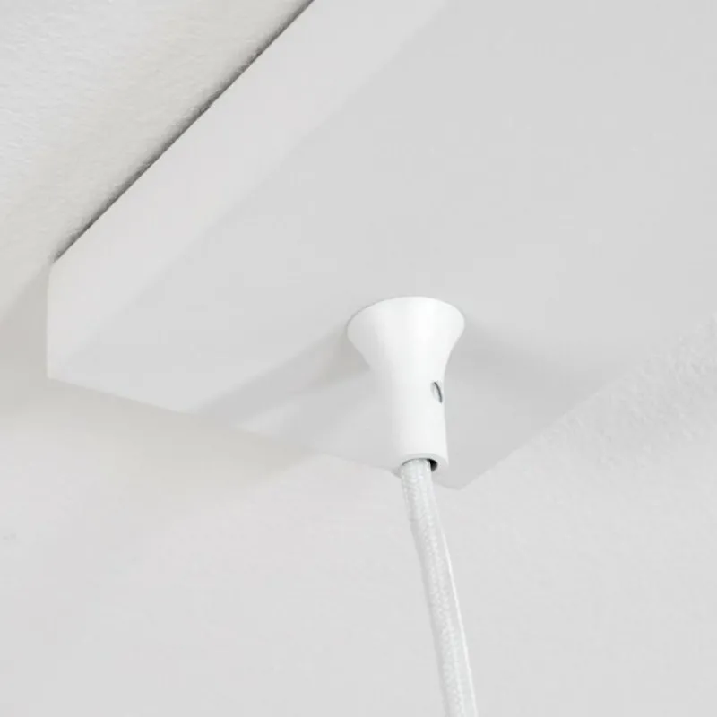 Lampes Dorées-hofstein Suspension Morrison Blanc, 4 lumières