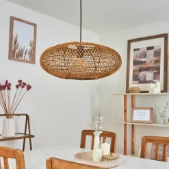 Style Boho-Chic-hofstein Suspension Mulstrand Noir, 1 lumière