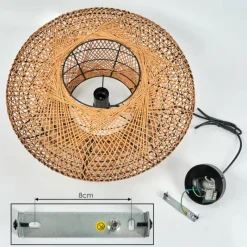 Style Boho-Chic-hofstein Suspension Mulstrand Noir, 1 lumière