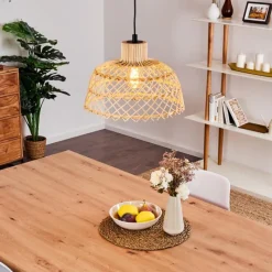 Style Boho-Chic-hofstein Suspension Muritinga Noir, 1 lumière