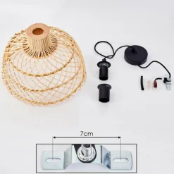 Style Boho-Chic-hofstein Suspension Muritinga Noir, 1 lumière