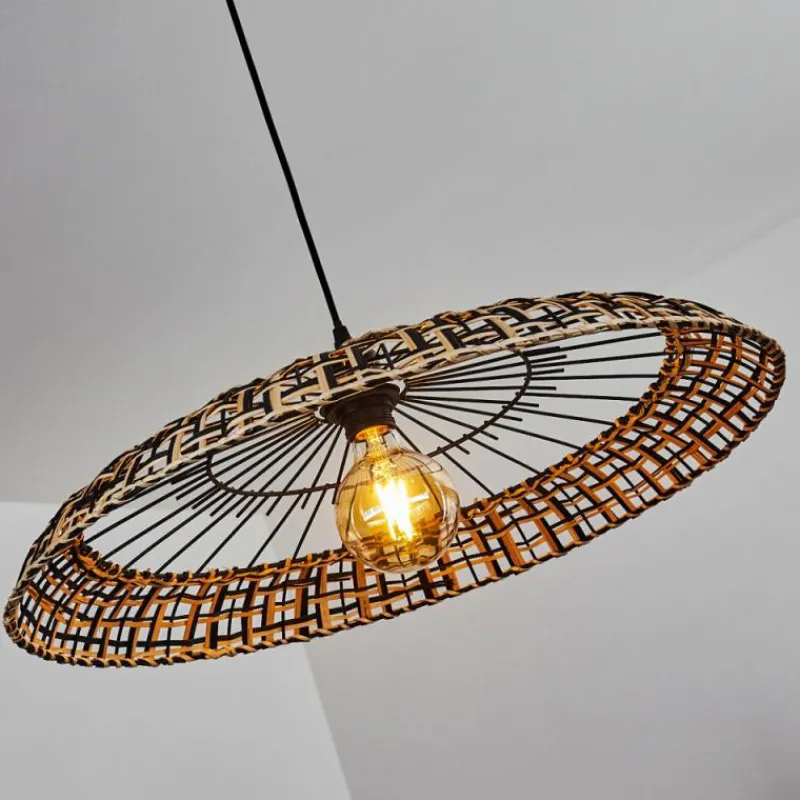 Style Boho-Chic-hofstein Suspension Musuku Noir, 1 lumière