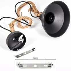 Style Boho-Chic-hofstein Suspension Nacate Écru, Noir, 1 lumière