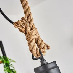 Style Boho-Chic-hofstein Suspension Nacate Écru, Noir, 1 lumière
