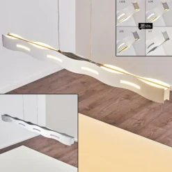 hofstein Suspension Nagold LED Nickel mat, 1 lumière