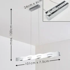 hofstein Suspension Nagold LED Nickel mat, 1 lumière
