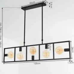 hofstein Suspension Nanbong Noir, 5 lumières* Suspensions