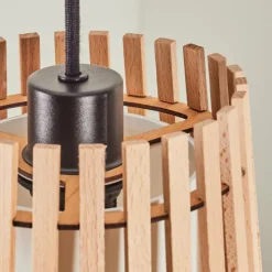 Lampes En Tissu-hofstein Suspension Napili Noir, 1 lumière