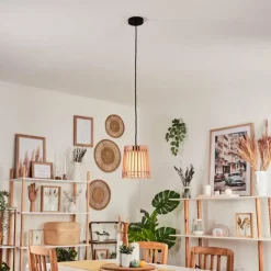 Lampes En Tissu-hofstein Suspension Napili Noir, 1 lumière