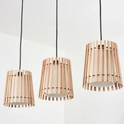 Lampes En Tissu-hofstein Suspension Napili Noir, 3 lumières