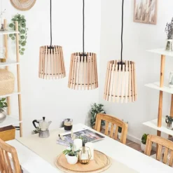 Lampes En Tissu-hofstein Suspension Napili Noir, 3 lumières