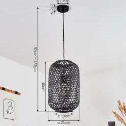 Luminaires Scandinaves-hofstein Suspension Narowai Noir, 1 lumière