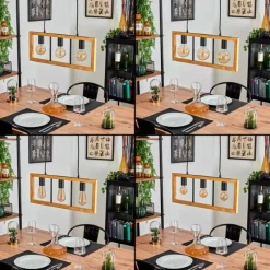 Lampes Vintages & Rétros-hofstein Suspension Nauleua Noir, 3 lumières