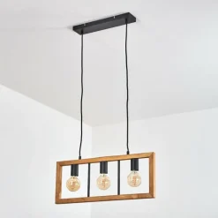 Lampes Vintages & Rétros-hofstein Suspension Nauleua Noir, 3 lumières