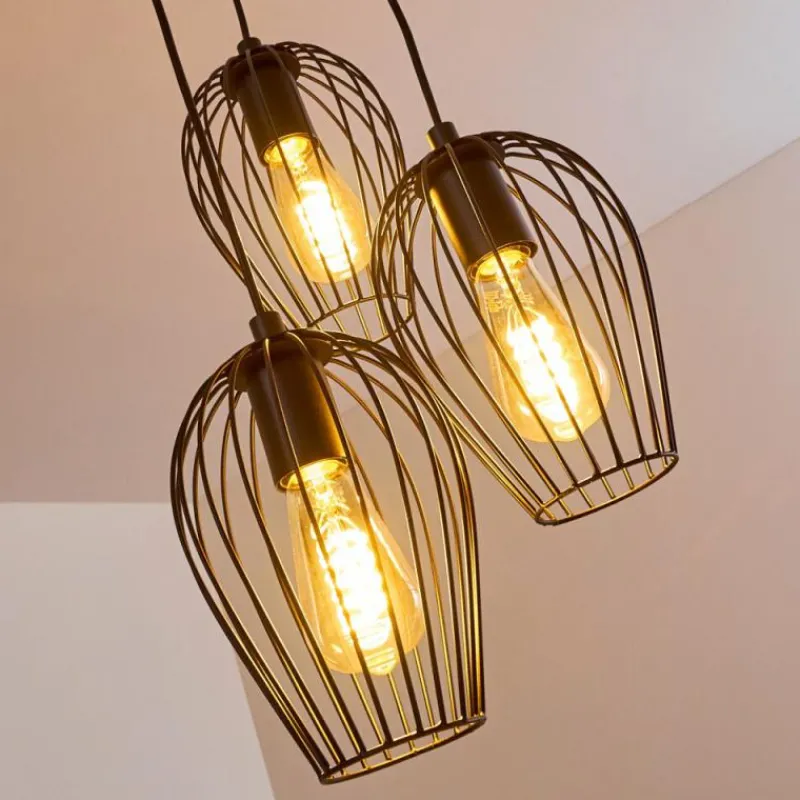 hofstein Suspension Negril Noir, 3 lumières