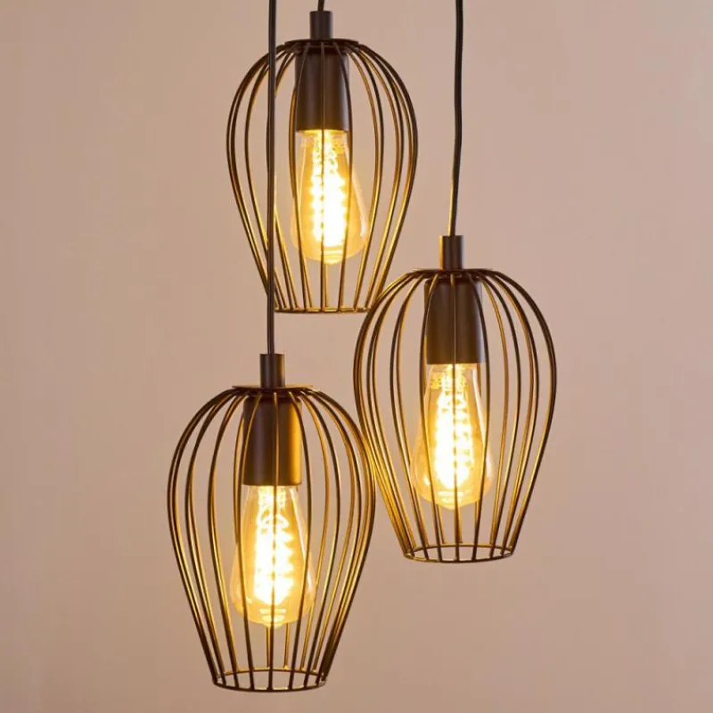 hofstein Suspension Negril Noir, 3 lumières