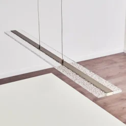 hofstein Suspension Nibe LED Nickel mat, 1 lumière* Suspensions