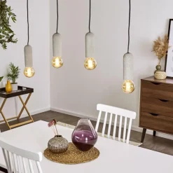 hofstein Suspension Nonume Noir, 4 lumières