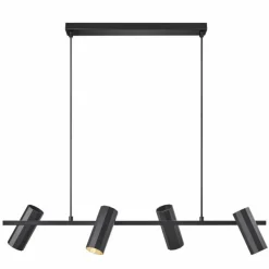 Luminaires Scandinaves-Luminaires Nordlux Suspension Nordlux ALANIS Noir, 4 lumières
