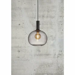 Suspension Verre Fumé-Luminaires Nordlux Suspension Nordlux ALTON Noir, 1 lumière