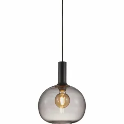Suspension Verre Fumé-Luminaires Nordlux Suspension Nordlux ALTON Noir, 1 lumière