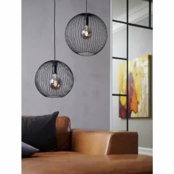 Luminaires Scandinaves-Luminaires Nordlux Suspension Nordlux BERONI Noir, 1 lumière