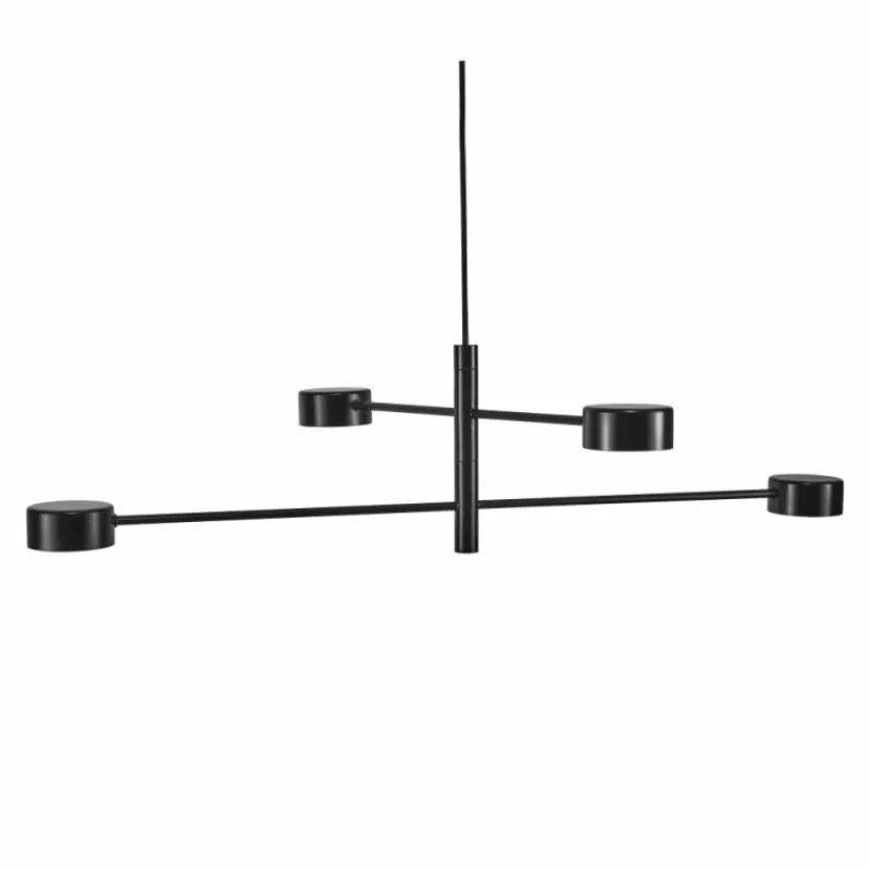 Luminaires Nordlux Suspension Nordlux CLYDE LED Noir, 4 lumières* Éclairage Led