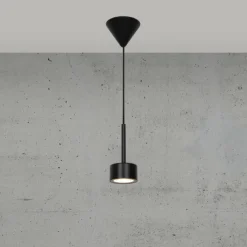 Luminaires Scandinaves-Luminaires Nordlux Suspension Nordlux CLYDE LED Noir, 1 lumière