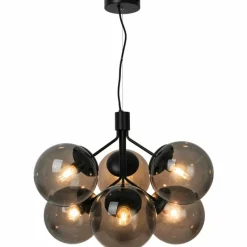 Suspension Verre Fumé-Luminaires Nordlux Suspension Nordlux IVONA Noir, 6 lumières
