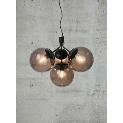 Suspension Verre Fumé-Luminaires Nordlux Suspension Nordlux IVONA Noir, 4 lumières