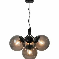 Suspension Verre Fumé-Luminaires Nordlux Suspension Nordlux IVONA Noir, 4 lumières