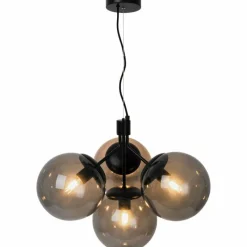 Suspension Verre Fumé-Luminaires Nordlux Suspension Nordlux IVONA Noir, 4 lumières