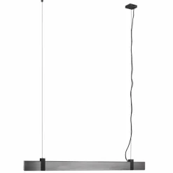 Luminaires Scandinaves-Luminaires Nordlux Suspension Nordlux LILT LED Chrome, Noir, 1 lumière