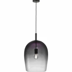 Suspension Verre Fumé-Luminaires Nordlux Suspension Nordlux UMA Noir, 1 lumière