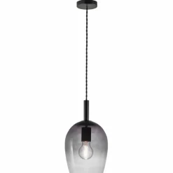 Suspension Verre Fumé-Luminaires Nordlux Suspension Nordlux UMA Noir, 1 lumière