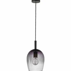 Suspension Verre Fumé-Luminaires Nordlux Suspension Nordlux UMA Noir, 1 lumière