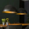 Lampes Vintages & Rétros-hofstein Suspension Nottoria Noir, 2 lumières