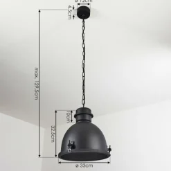 Lampes Industrielles-hofstein Suspension Ogho Noir, 1 lumière