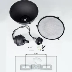 Lampes Industrielles-hofstein Suspension Ogho Noir, 1 lumière