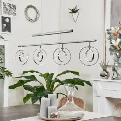 hofstein Suspension Ogoki LED Chrome, 4 lumières