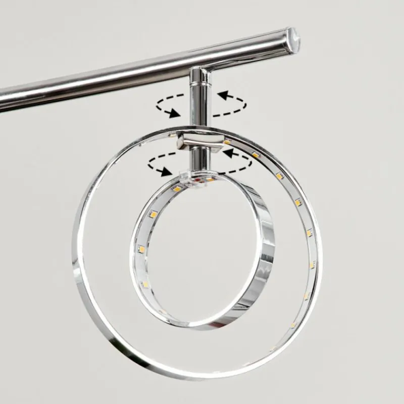 hofstein Suspension Ogoki LED Chrome, 4 lumières