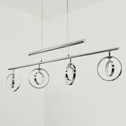 hofstein Suspension Ogoki LED Chrome, 4 lumières