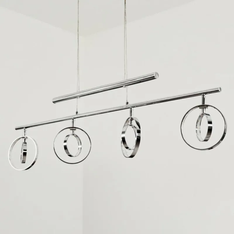 hofstein Suspension Ogoki LED Chrome, 4 lumières