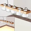 Lampes Vintages & Rétros-hofstein Suspension Oksbol Bois clair, Blanc, 5 lumières