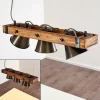Luminaires Rustiques-hofstein Suspension Oksbol Bois foncé, Noir, 3 lumières