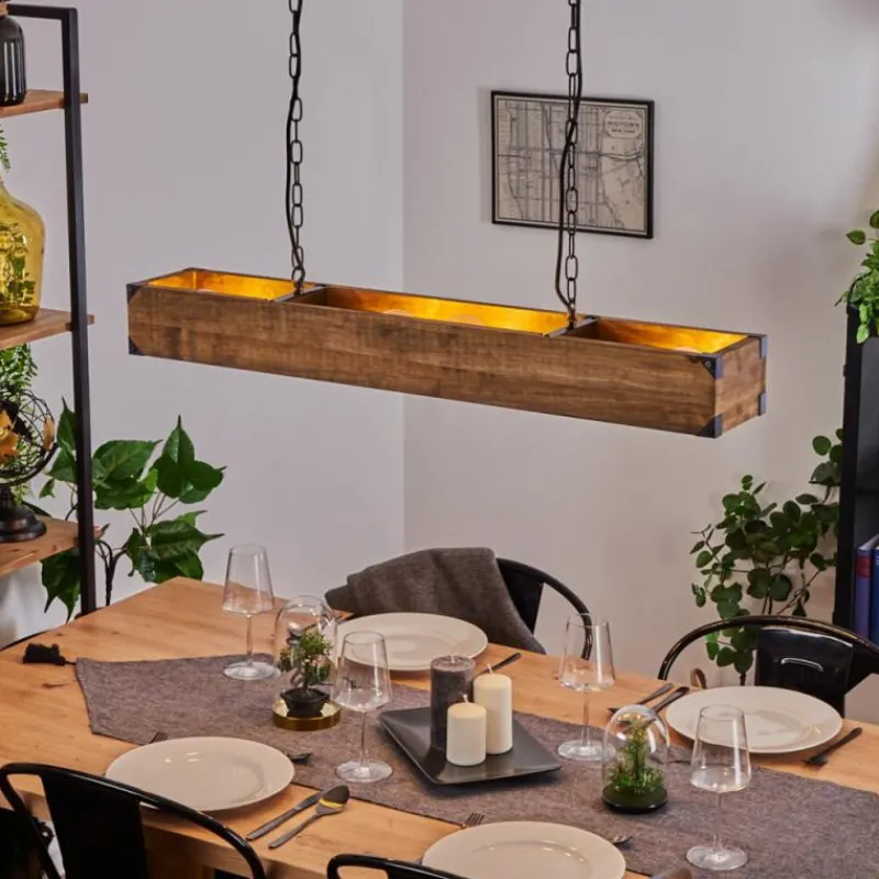 Lampes Industrielles-hofstein Suspension Olomouc Écru, Noir, 4 lumières