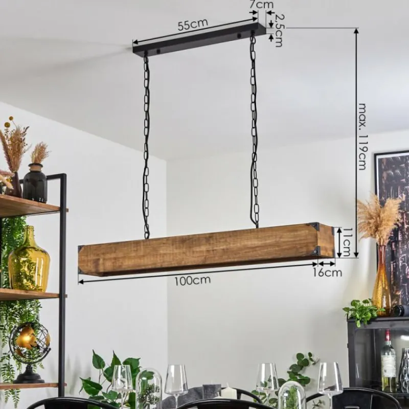 Lampes Industrielles-hofstein Suspension Olomouc Écru, Noir, 4 lumières