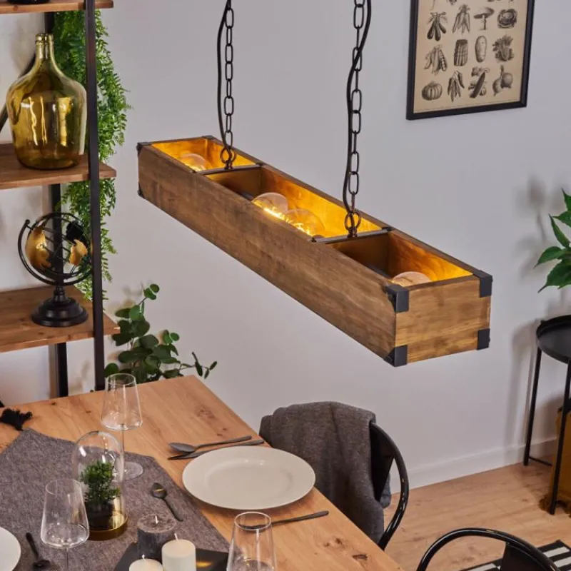 Lampes Industrielles-hofstein Suspension Olomouc Écru, Noir, 4 lumières